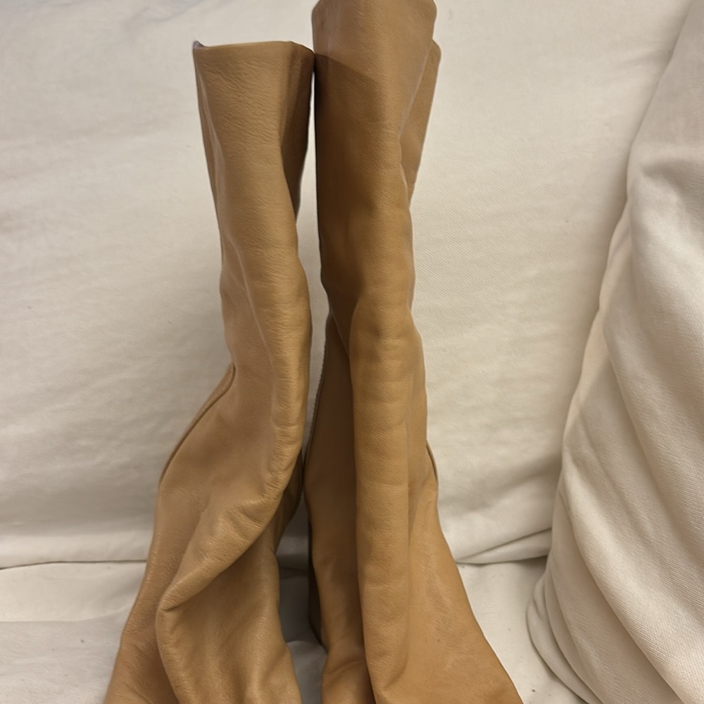 Free People beige calve height boots 39.5 - Picture 4 of 11